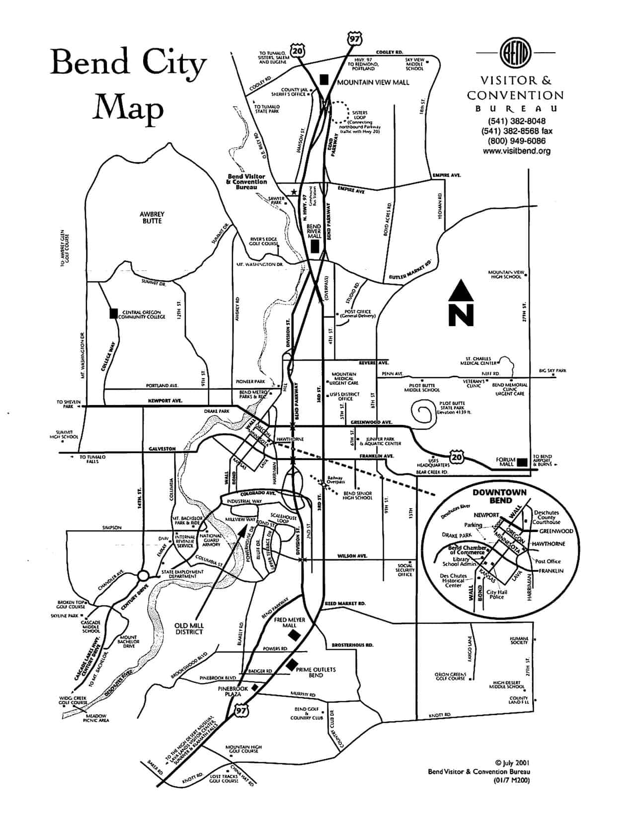 Bend Oregon real estate city map