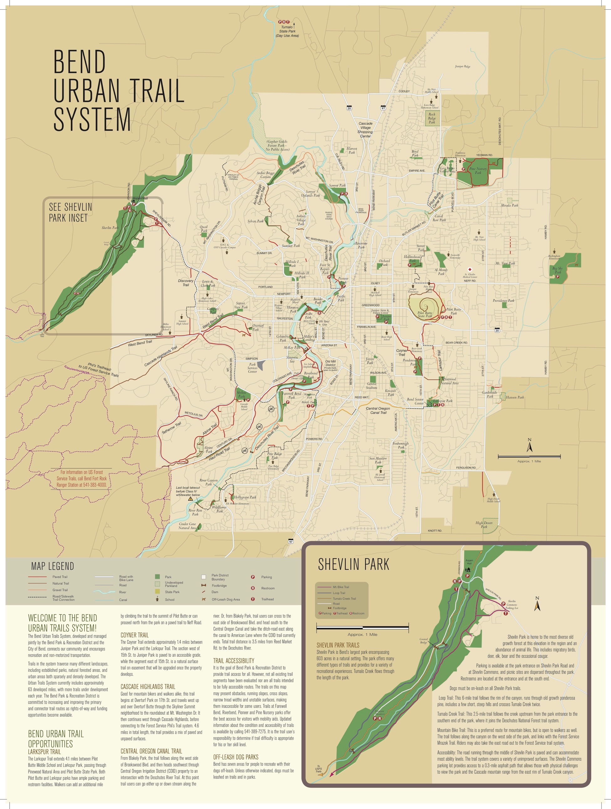 Bend Urban Trails Map 