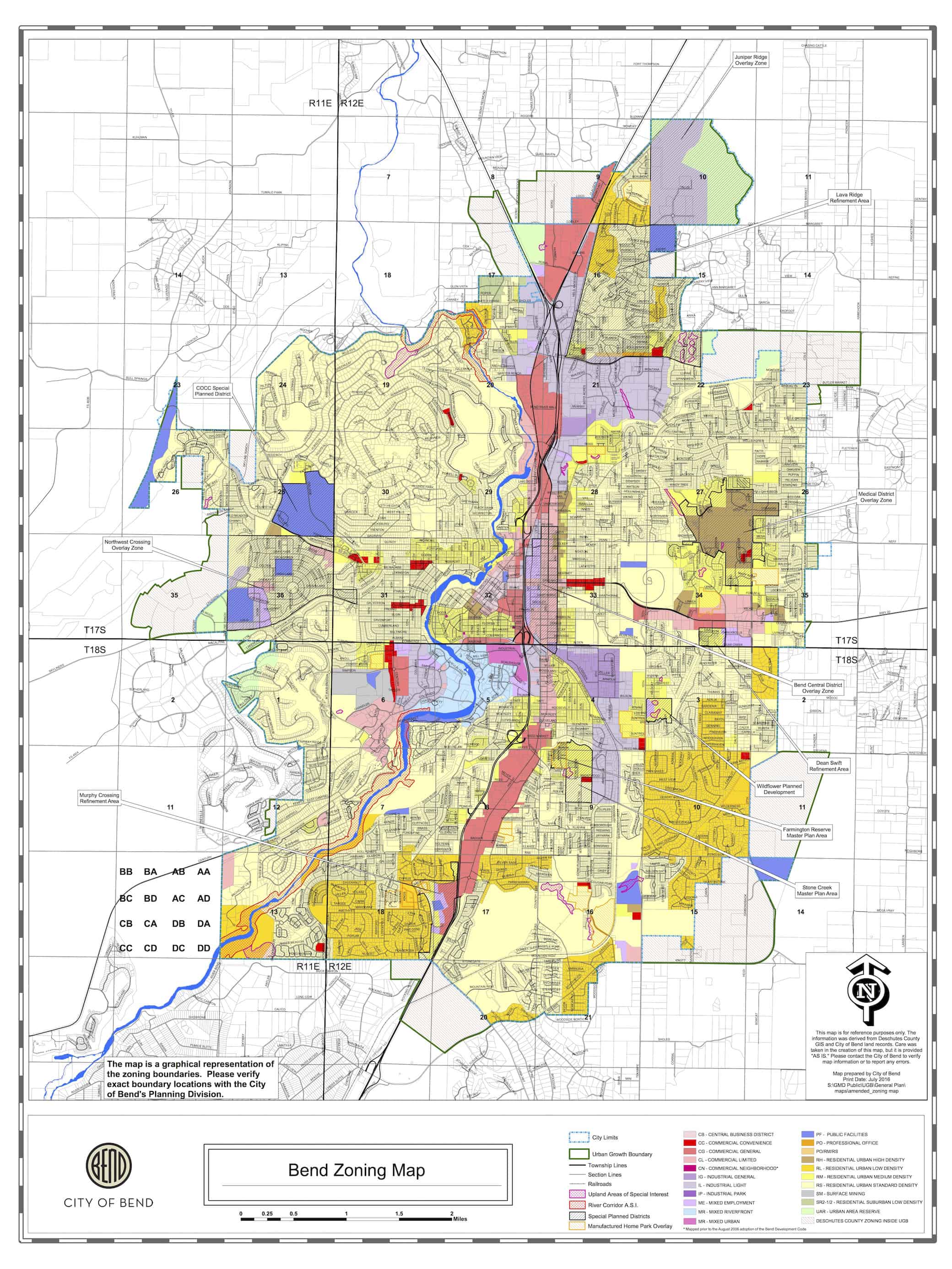 Bend Oregon Urban Growth Boundary Changes Map 2016 